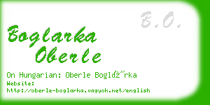 boglarka oberle business card